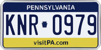 PA license plate KNR0979