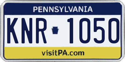 PA license plate KNR1050