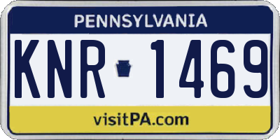 PA license plate KNR1469
