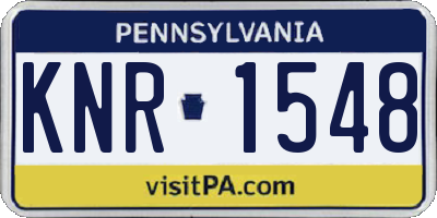 PA license plate KNR1548