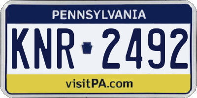 PA license plate KNR2492