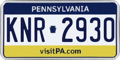 PA license plate KNR2930
