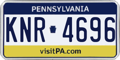 PA license plate KNR4696