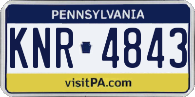 PA license plate KNR4843