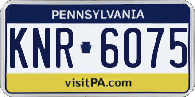 PA license plate KNR6075