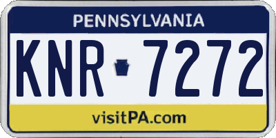 PA license plate KNR7272