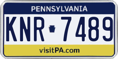 PA license plate KNR7489