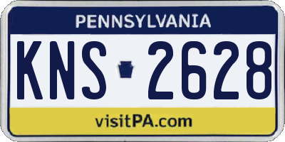 PA license plate KNS2628