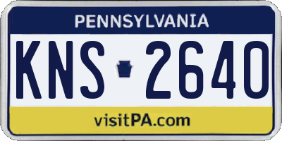 PA license plate KNS2640