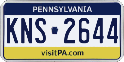 PA license plate KNS2644