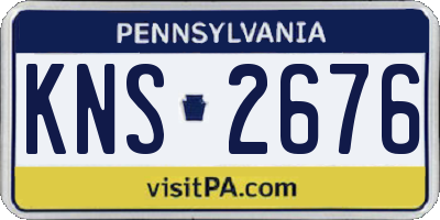 PA license plate KNS2676