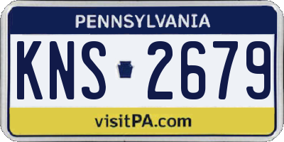 PA license plate KNS2679