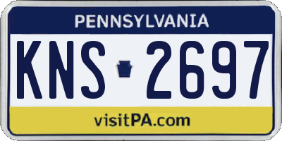 PA license plate KNS2697