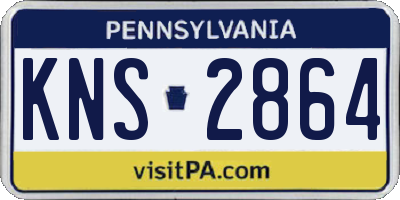 PA license plate KNS2864