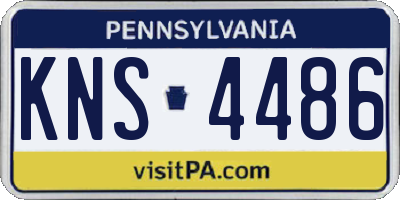 PA license plate KNS4486