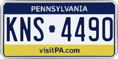 PA license plate KNS4490