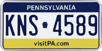 PA license plate KNS4589