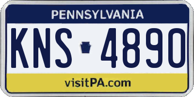 PA license plate KNS4890