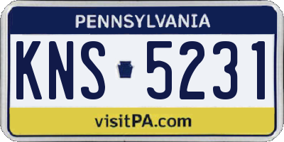 PA license plate KNS5231
