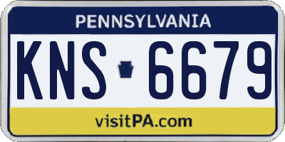 PA license plate KNS6679
