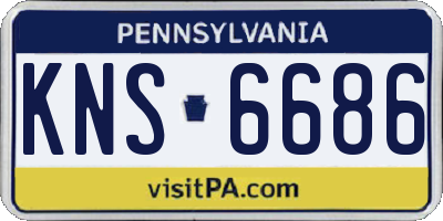 PA license plate KNS6686