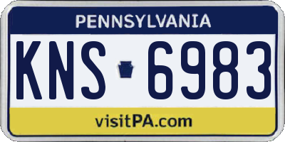 PA license plate KNS6983