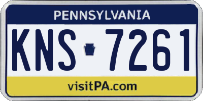 PA license plate KNS7261