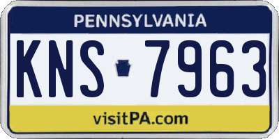 PA license plate KNS7963