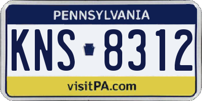 PA license plate KNS8312