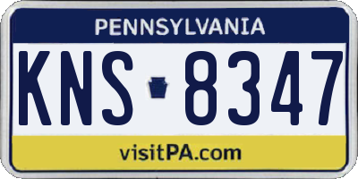 PA license plate KNS8347