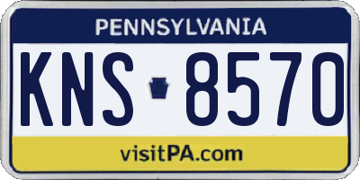 PA license plate KNS8570