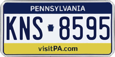 PA license plate KNS8595