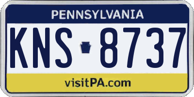 PA license plate KNS8737