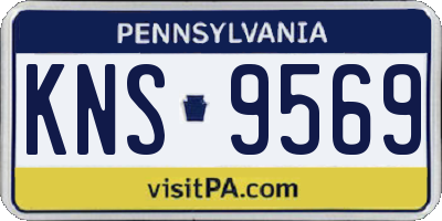 PA license plate KNS9569