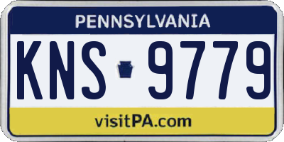 PA license plate KNS9779