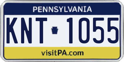 PA license plate KNT1055