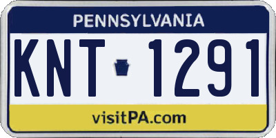 PA license plate KNT1291
