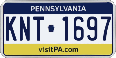 PA license plate KNT1697