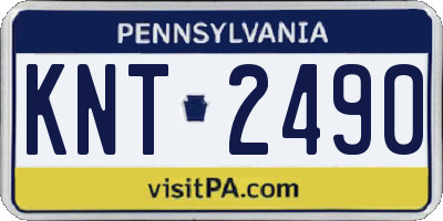 PA license plate KNT2490