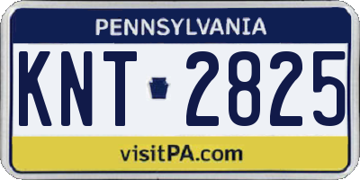 PA license plate KNT2825
