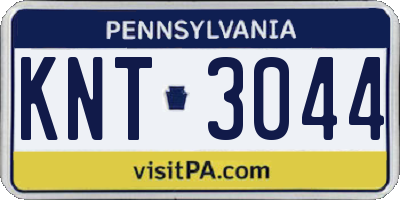 PA license plate KNT3044