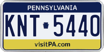 PA license plate KNT5440