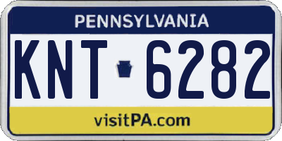 PA license plate KNT6282