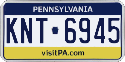 PA license plate KNT6945