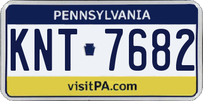 PA license plate KNT7682