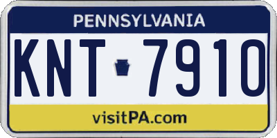 PA license plate KNT7910
