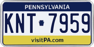 PA license plate KNT7959