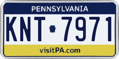PA license plate KNT7971