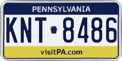 PA license plate KNT8486
