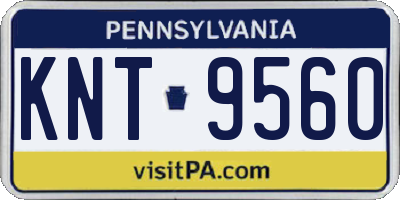 PA license plate KNT9560